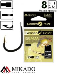Крючки Mikado GOLDEN POINT - ISEAMA №  8 GB (с лопаткой) ( 10 шт.)