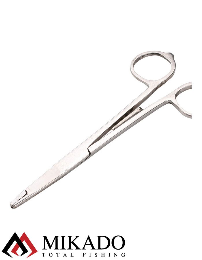 Зажим рыболовный Mikado прямой + ножницы (15 см.) AI-0426-6