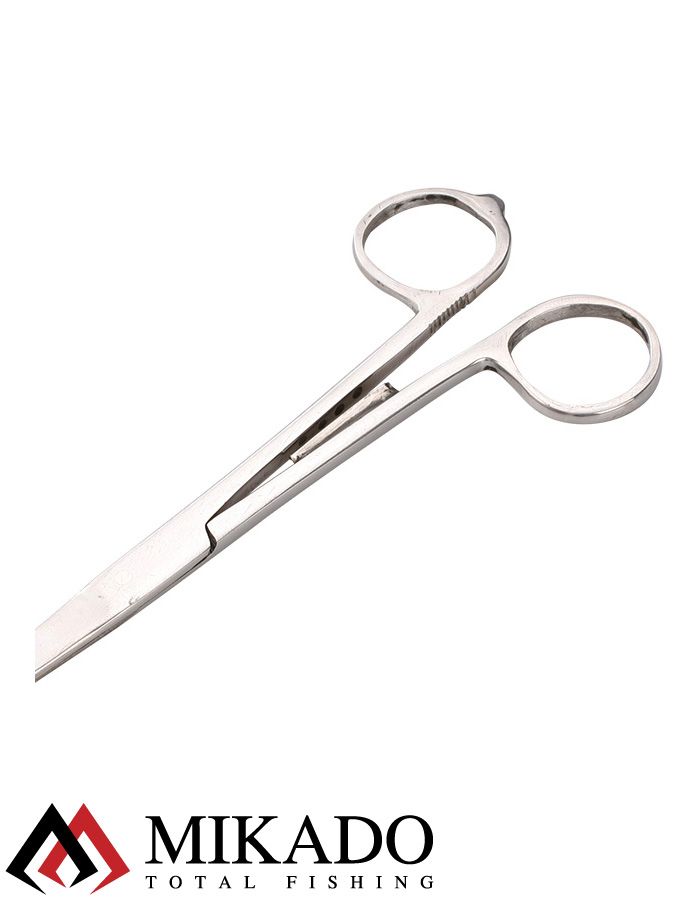 Зажим рыболовный Mikado прямой + ножницы (15 см.) AI-0426-6