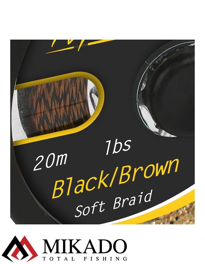 Поводковый материал Mikado MOLLIA HOOKLINK black/brown 55 lb (20 м)