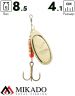 Блесна вращающаяся Mikado FOCUS №4, 8.5 г., золото 00, длина лепестка 41 мм.