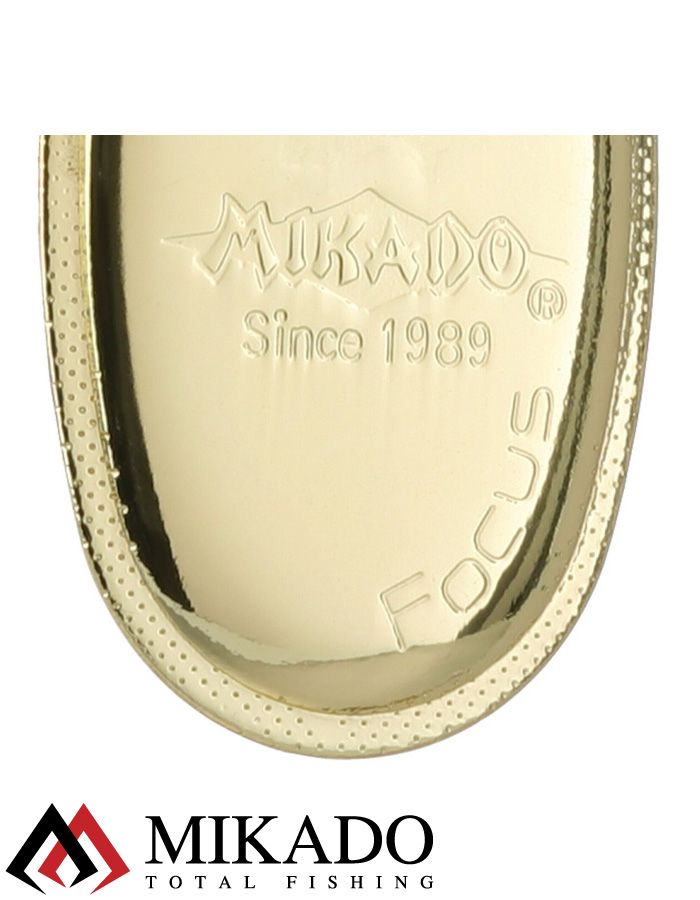 Блесна вращающаяся Mikado FOCUS №4, 8.5 г., золото 00, длина лепестка 41 мм.