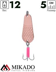 Блесна колеблющаяся Mikado GNOM №1, 12 г., 5 см., медь