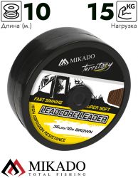 Лидкор Mikado Territory LEADCORE LEADER со свинцовым сердечником (35 LB, 10 м) коричневый