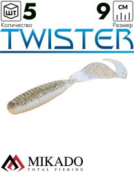 Твистер Mikado TWISTER 90 мм., 8 г., 88 (5 шт.)