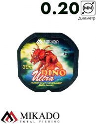 Леска мононить Mikado DINO ULTRA 0,20 (30 м) - 5.30 кг.