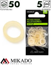 Резинки для крепления насадки Mikado 5 мм. (прозрачные, очень жесткие)  ( 50 шт.)