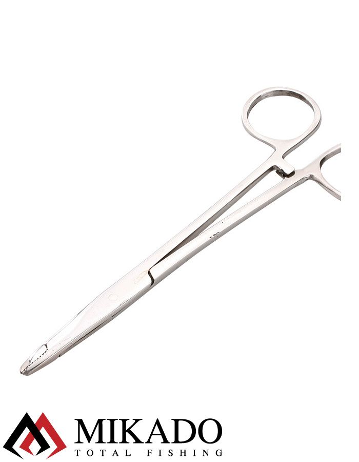 Зажим рыболовный Mikado прямой + ножницы (15 см.) AI-0431