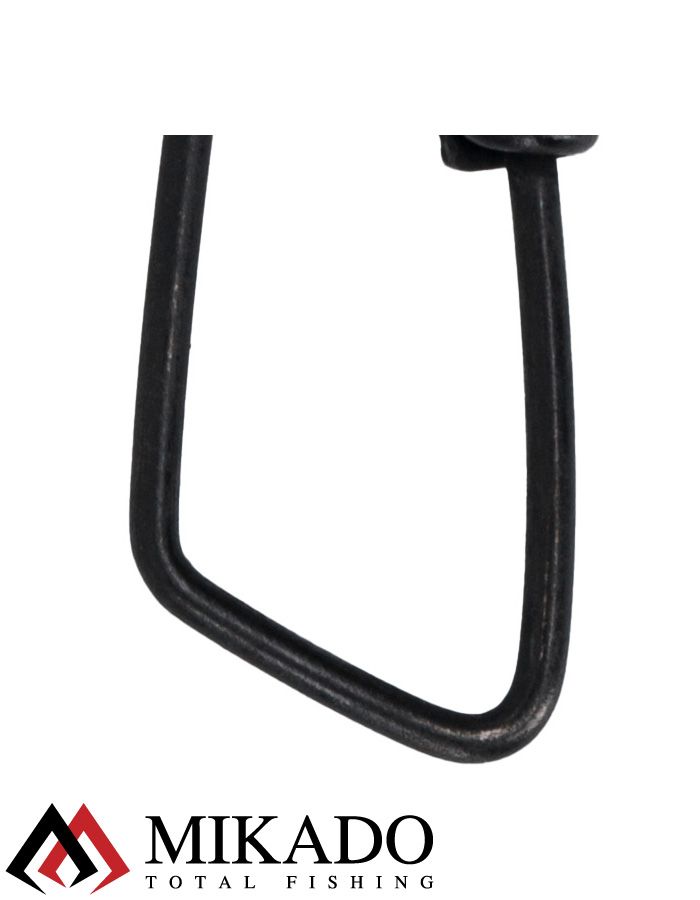 Вертлюжок роликовый Mikado с застежкой German A № 1/0 черный, матовый ( 5 шт.)