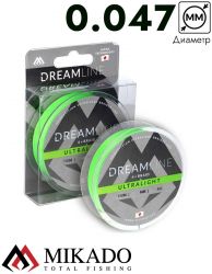 Плетеный шнур Mikado DREAMLINE Ultralight 0.047 fluo green (150 м) 3.87 кг.