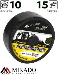 Лидкор Mikado Territory LEADCORE LEADER со свинцовым сердечником (35 LB, 10 м) чёрно-зелёный