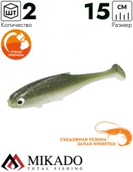 Виброхвост Mikado REAL FISH 15 см., 25 г., OLIVE BLEAK (2 шт.)