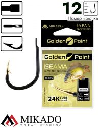 Крючки Mikado GOLDEN POINT - ISEAMA № 12 GB (с лопаткой) ( 10 шт.)