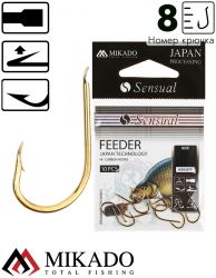 Крючки Mikado SENSUAL - FEEDER № 8 G (с лопаткой)( 10 шт.)