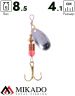 Блесна вращающаяся Mikado FOCUS №4, 8.5 г., серебро 00, длина лепестка 41 мм.
