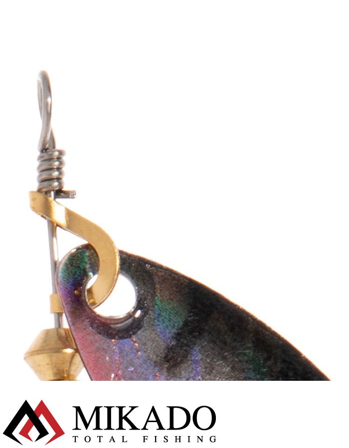 Блесна вращающаяся Mikado STREAM №3, 10 г., серебро 52 HOLO, длина лепестка 52 мм.