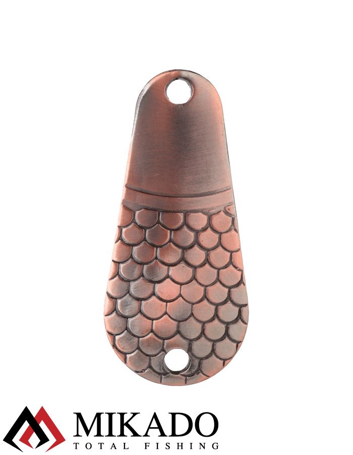 Блесна колеблющаяся Mikado GNOM №1, 12 г., 5 см., состаренная медь