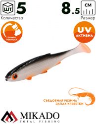 Виброхвост Mikado REAL FISH 8.5 см., 4.7 г., ORANGE ROACH (5 шт.)
