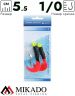 Морская оснастка Mikado на треску PILK TWIST JIGHEAD RIG 5.5см, 6г. (2шт.) крючки №1/0 красно-чёрный
