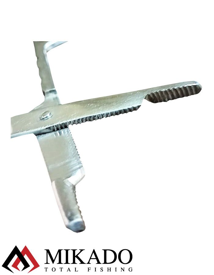 Зажим рыболовный Mikado прямой с ретривером AI-0438