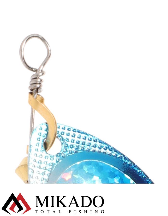 Блесна вращающаяся Mikado FOCUS №4, 8.5 г., серебро 00 HOLO, длина лепестка 41 мм.