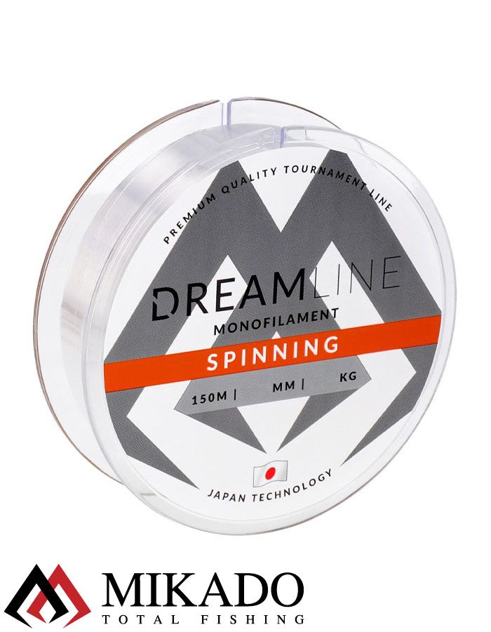 Леска мононить Mikado DREAMLINE SPINNING (CLEAR) - 0.26 (150 м) - 8.91 кг.
