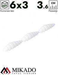 Личинка силиконовая Mikado M-AREA MULTI INSECT 3x36мм., белый (6шт.)