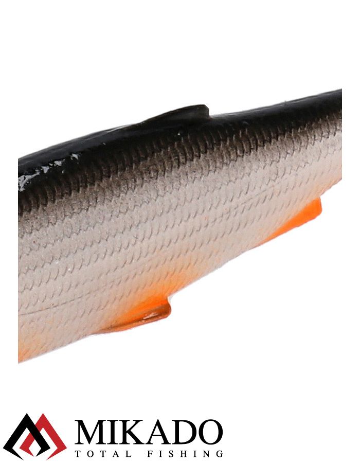 Виброхвост Mikado REAL FISH 10 см., 7.8 г., ORANGE ROACH (4 шт.)