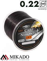 Леска мононить Mikado NIHONTO CARP 0,22 (300 м) - 6.40 кг.