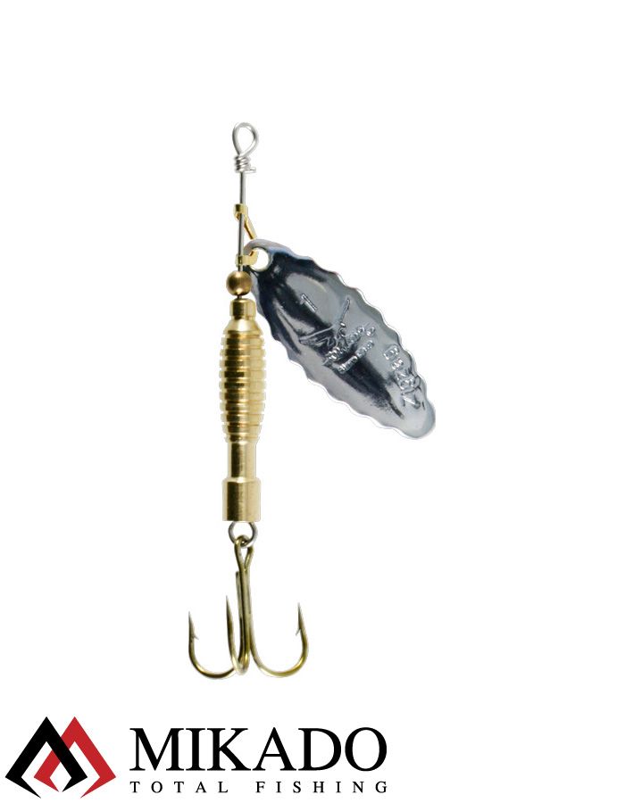 Блесна вращающаяся Mikado ZIGZAG №1, 8.5 г., серебро, длина лепестка 40 мм.