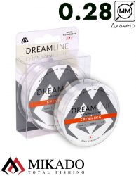 Леска мононить Mikado DREAMLINE SPINNING (CLEAR) - 0.28 (150 м) - 9.89 кг.