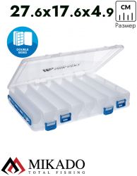 Коробка рыболовная для воблеров Mikado двухсторонняя UACH-H488 (27,6 см. x17,6 см. x 4,9 см.)
