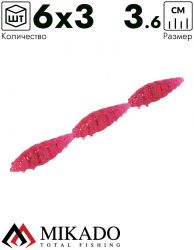 Личинка силиконовая Mikado M-AREA MULTI INSECT 3x36мм., малиновый (6шт.
