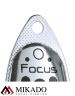 Блесна вращающаяся Mikado FOCUS №4, 8.5 г., серебро 11, длина лепестка 41 мм.