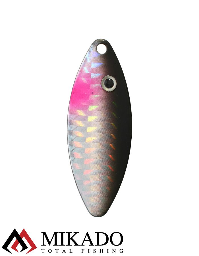 Блесна вращающаяся Mikado STREAM №3, 10 г., серебро 61 HOLO, длина лепестка 52 мм.