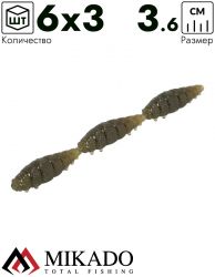 Личинка силиконовая Mikado M-AREA MULTI INSECT 3x36мм., оливковый (6шт.)