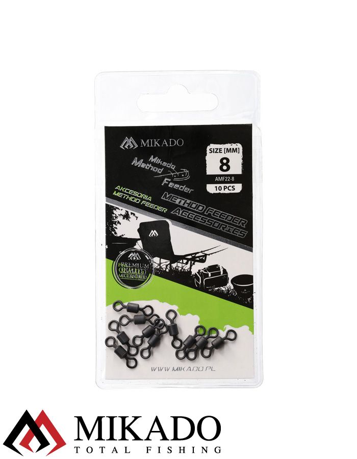 Вертлюг роликовый Mikado METHOD FEEDER №8, 28кг. (10шт.)
