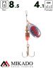 Блесна вращающаяся Mikado FOCUS №4, 8.5 г., серебро 20, длина лепестка 41 мм.