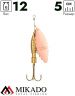 Блесна вращающаяся Mikado ZIGZAG №2, 12 г., медь, длина лепестка 50 мм.