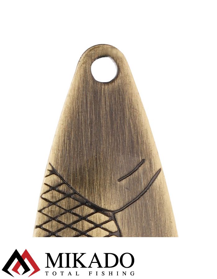 Блесна колеблющаяся Mikado DANCER №2, 10 г., 5.6 см., состаренная латунь