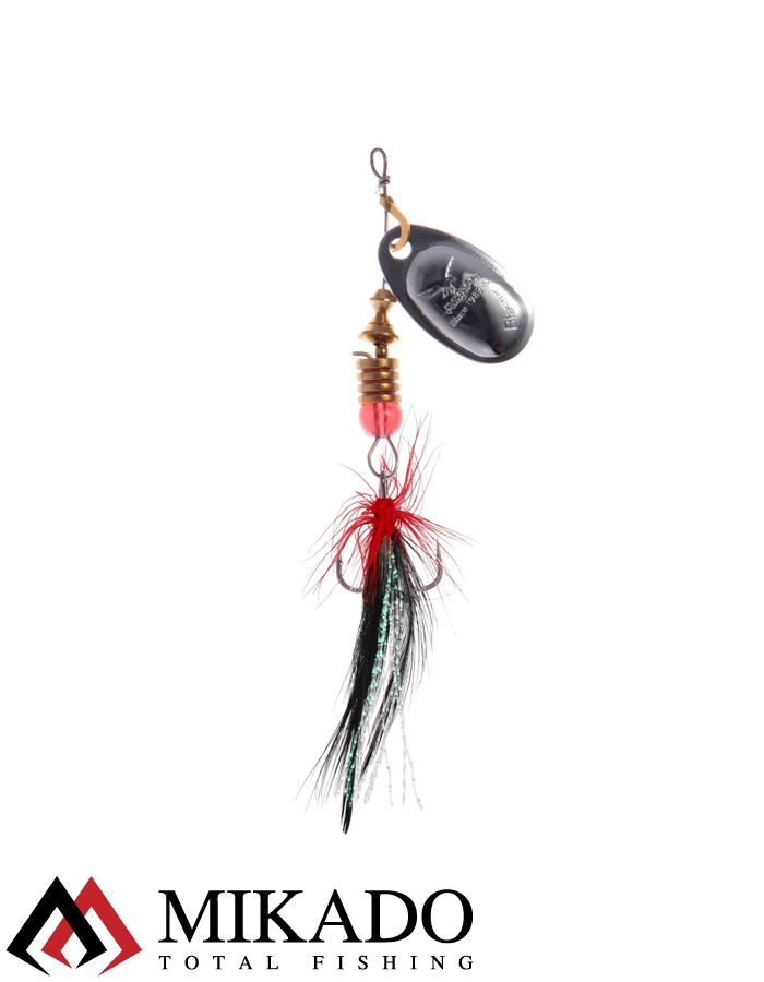 Блесна вращающаяся с кисточкой Mikado BLASTER № 2, 4 г., серебро