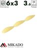 Личинка силиконовая Mikado M-AREA MULTI INSECT 3x36мм., светло-желтый (6шт.)