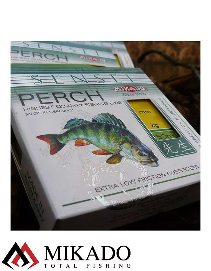 Леска мононить Mikado SENSEI PERCH 0,24 (150 м) - 7.70 кг.