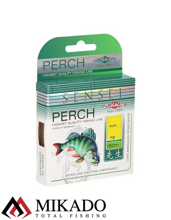 Леска мононить Mikado SENSEI PERCH 0,24 (150 м) - 7.70 кг.