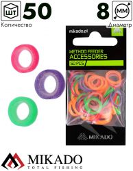 Резинки для крепления насадки Mikado 8 мм. (разноцветные, очень жесткие)  ( 50 шт.)
