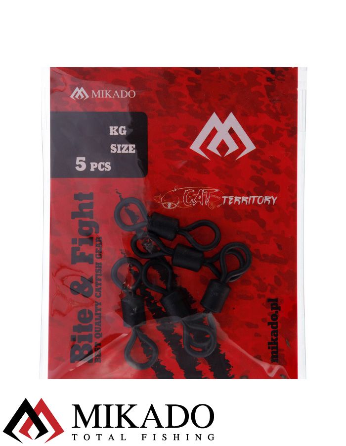 Вертлюжок роликовый Mikado № 4/0 черный, матовый AMA-C2001-4/0 ( 5 шт.)