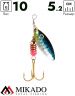 Блесна вращающаяся Mikado STREAM №3, 10 г., серебро 63 HOLO, длина лепестка 52 мм.