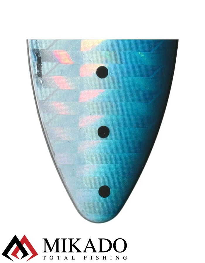 Блесна вращающаяся Mikado STREAM №3, 10 г., серебро 63 HOLO, длина лепестка 52 мм.