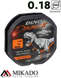Леска мононить Mikado DINO DYNAMIC II  0,18 (30 м) - 4,90 кг.