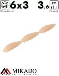 Личинка силиконовая Mikado M-AREA MULTI INSECT 3x36мм., светло-коричневый (6шт.)